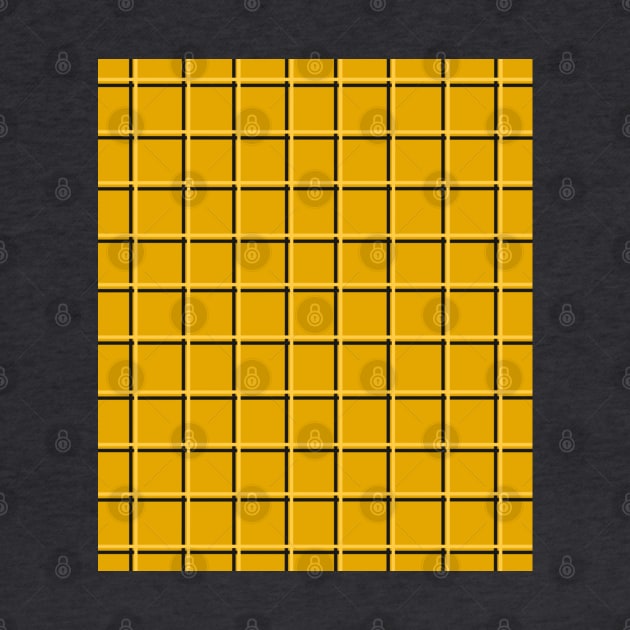 Mustard Yellow Square Check Grid by OneThreeSix